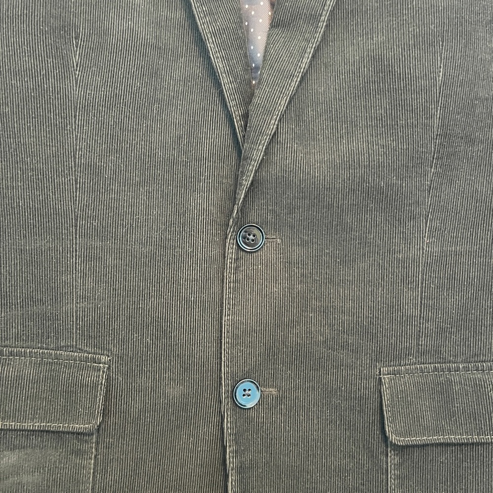 Express Men's Deep Brown Fitted Corduroy Blazer Jacket - Picture 4 of 10